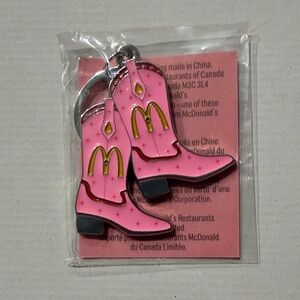 Pink Cowboy Boot Keychain